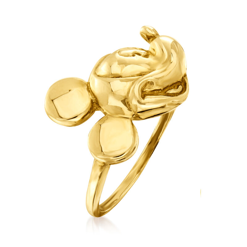 C. 1990 Vintage 10kt Yellow Gold Mickey Mouse Ring image number 2