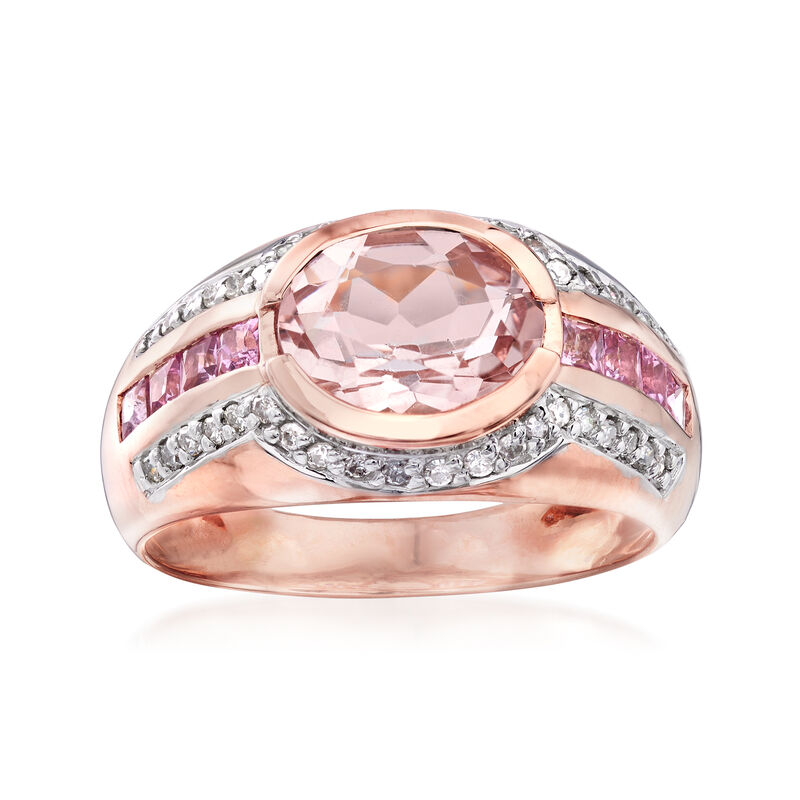 2.60 ct. t.w. Multi-Gemstone Ring in 14kt Rose Gold image number 0