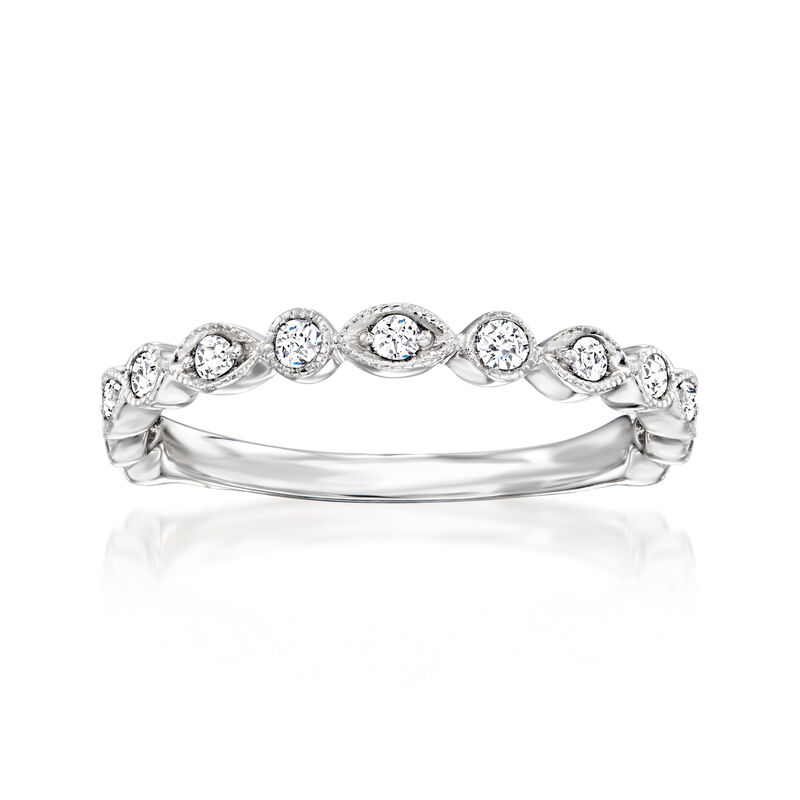 Gabriel Designs .23 ct. t.w. Diamond Wedding Band in 14kt White Gold image number 0