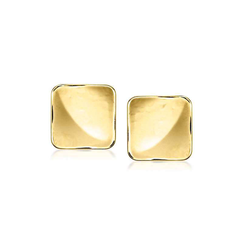 Italian 10kt Yellow Gold Square Earrings image number 0