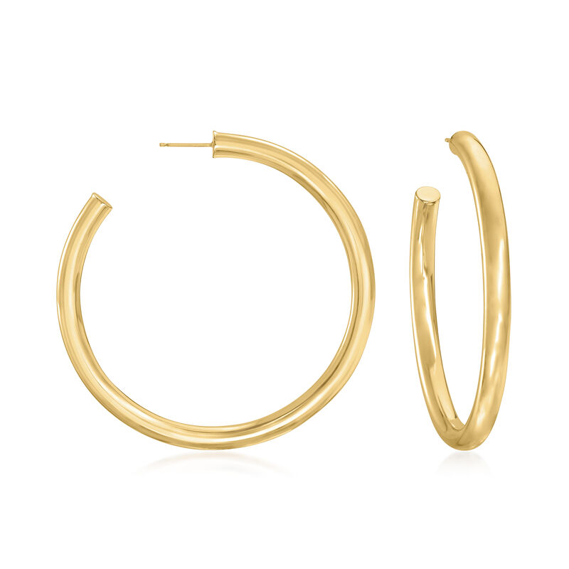 5mm 14kt Yellow Gold Hoop Earrings image number 0