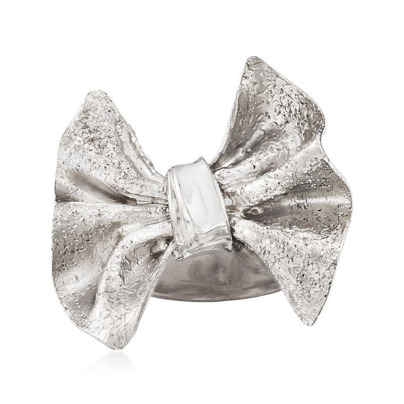 Italian Sterling Silver Bow Ring image number 0