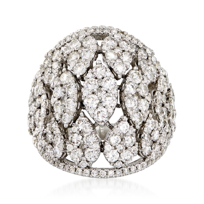 4.00 ct. t.w. Diamond Cluster Ring in 18kt White Gold image number 0