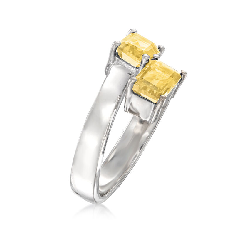 1.70 ct. t.w. Citrine Bypass Ring in Sterling Silver image number 2