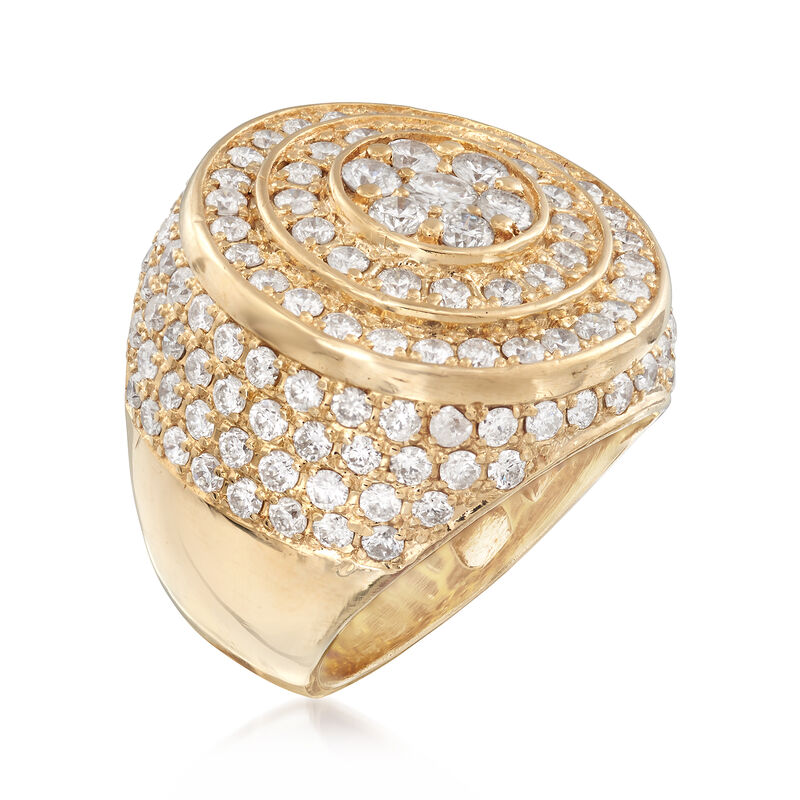 C. 1980 Vintage 2.75 ct. t.w. Diamond Circle Ring in 14kt Yellow Gold. Size 6 image number 2