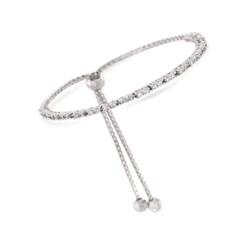 .72 ct. t.w. CZ Bolo Bracelet in Sterling Silver image number 0