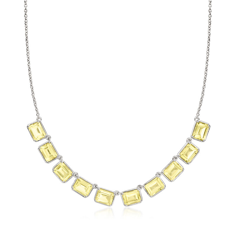 15.00 ct. t.w. Lemon Quartz Necklace in Sterling Silver. 18&quot; image number 1