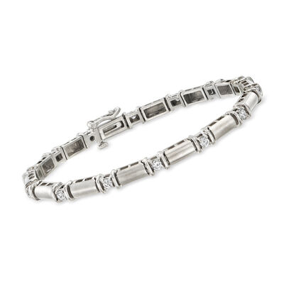 C. 2000 Vintage .85 ct. t.w. Diamond Bracelet in 14kt White Gold