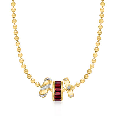 Baguette Birthstone Bead Charm in 18kt Gold Over Sterling