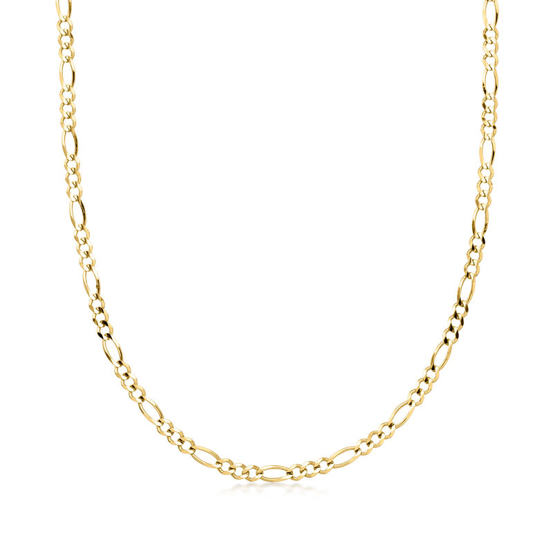 C. 1990 Vintage 14kt Yellow Gold Figaro-Link Necklace. 18" image number 0