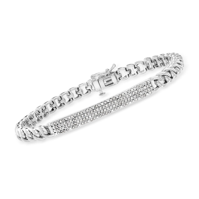 .50 ct. t.w. Diamond Bar-Link Bracelet in Sterling Silver image number 0