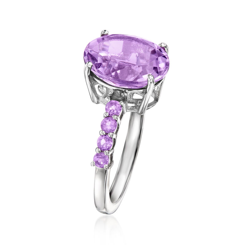 4.40 ct. t.w. Amethyst Ring in Sterling Silver image number 2