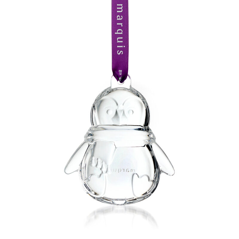 Waterford Crystal &quot;Marquis&quot; Penguin Ornament image number 0