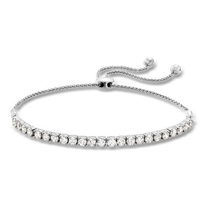 2.00 ct. t.w. Lab-Grown Diamond Bolo Bracelet in Sterling Silver