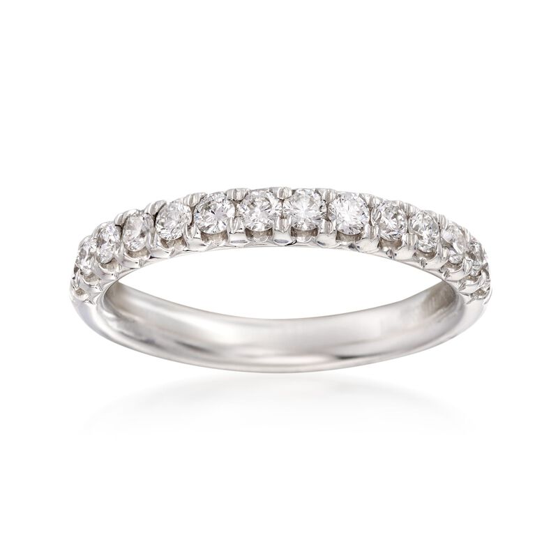 Henri Daussi .47 ct. t.w. Diamond Wedding Ring in 18kt White Gold image number 0