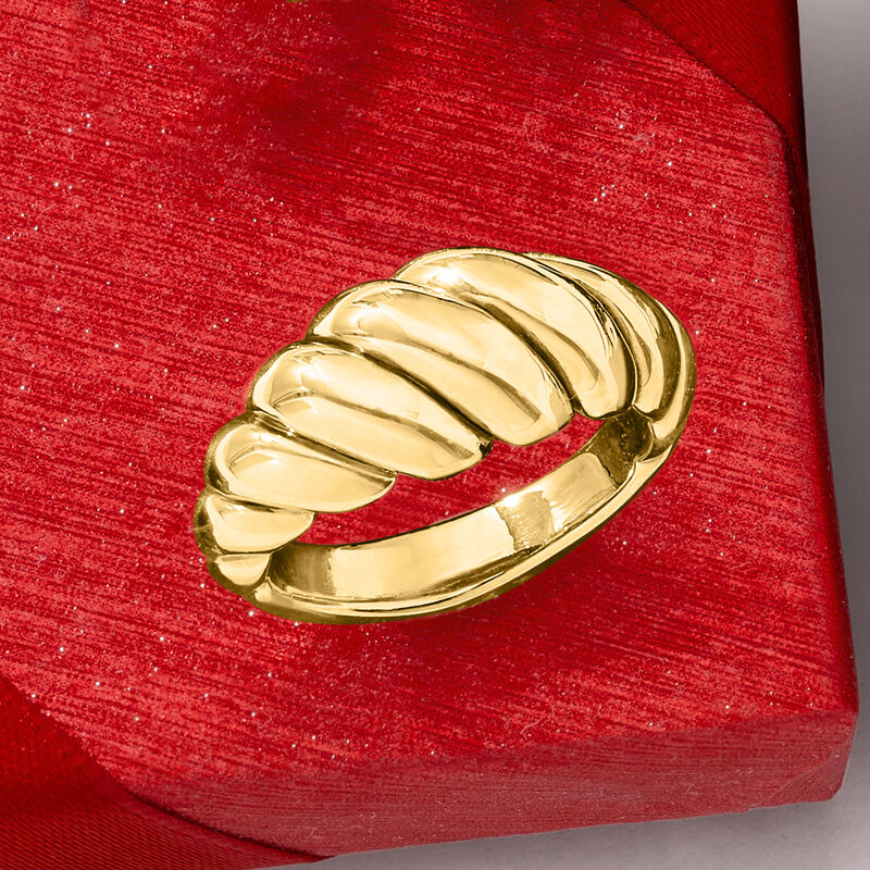 Italian 14kt Yellow Gold Shrimp Ring image number 3