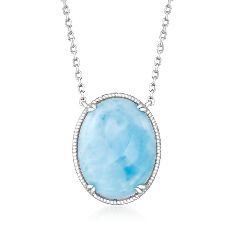 Larimar Filigree Necklace in Sterling Silver image number 0