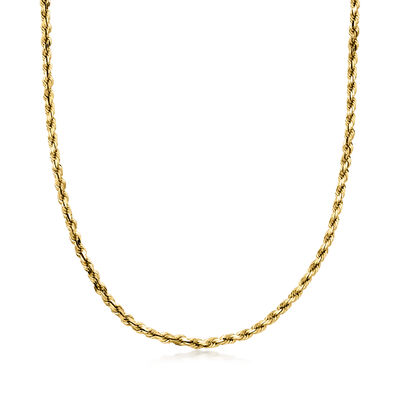 C. 1980 Vintage 14kt Yellow Gold Rope-Chain Necklace