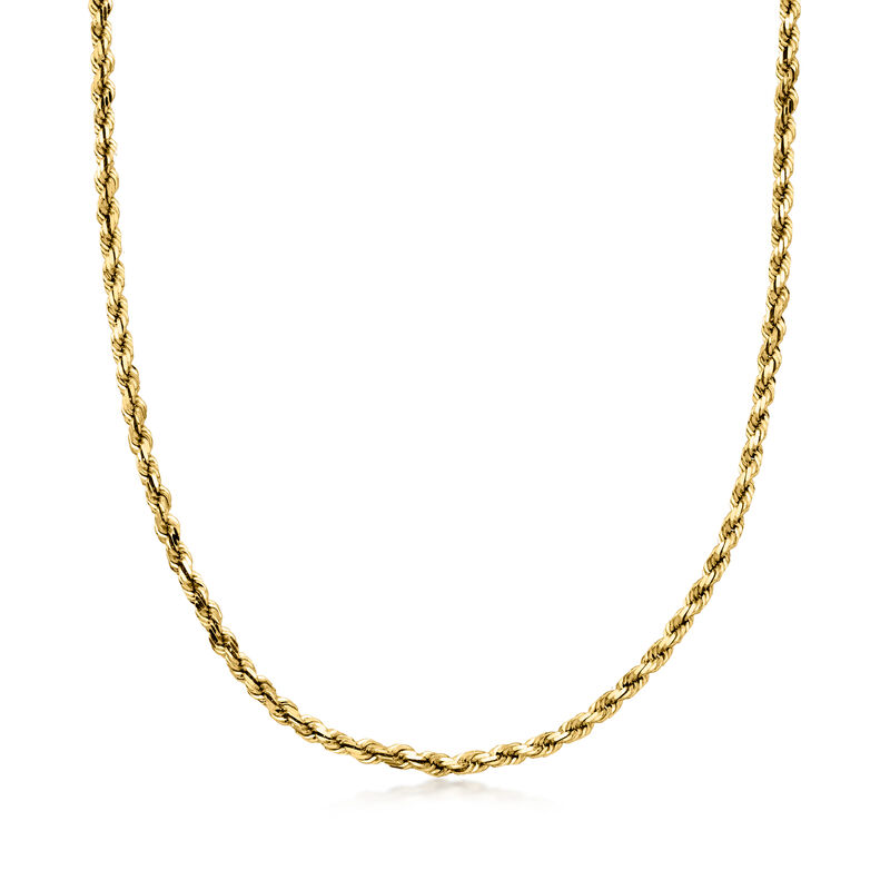 C. 1980 Vintage 14kt Yellow Gold Rope-Chain Necklace. 18" image number 0