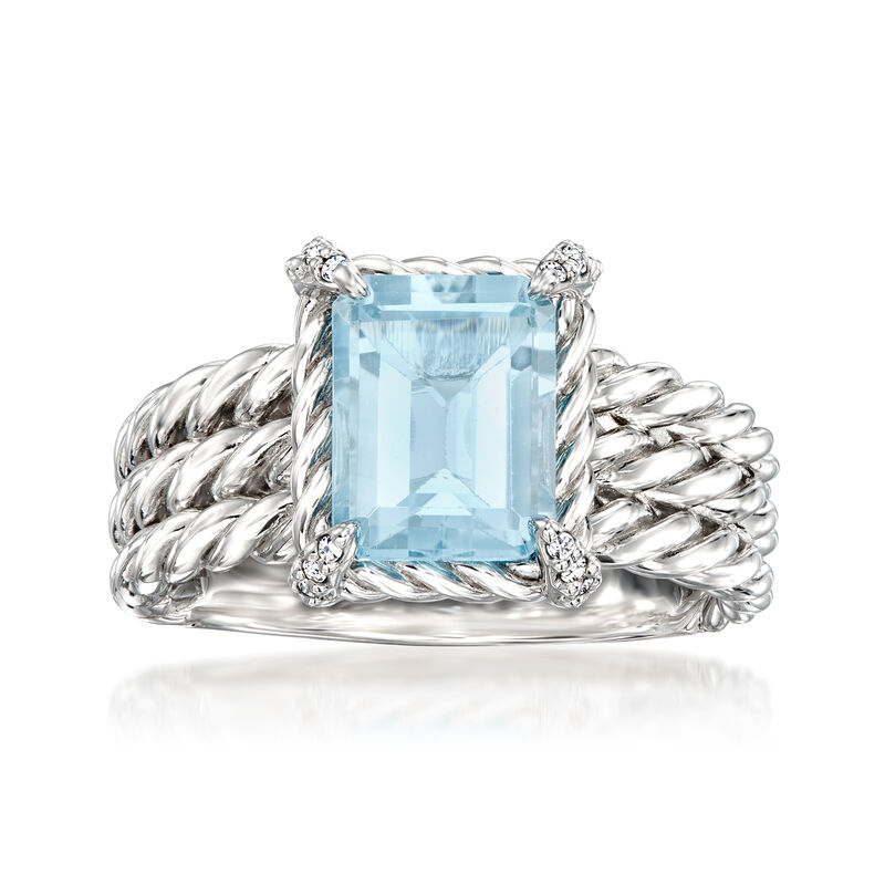 Sterling Silver Gemstone & White Topaz Rings