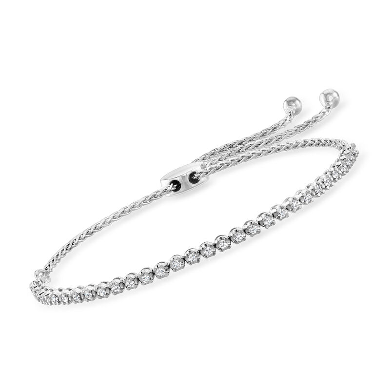 .50 ct. t.w. Diamond Bolo Bracelet in Sterling Silver image number 0