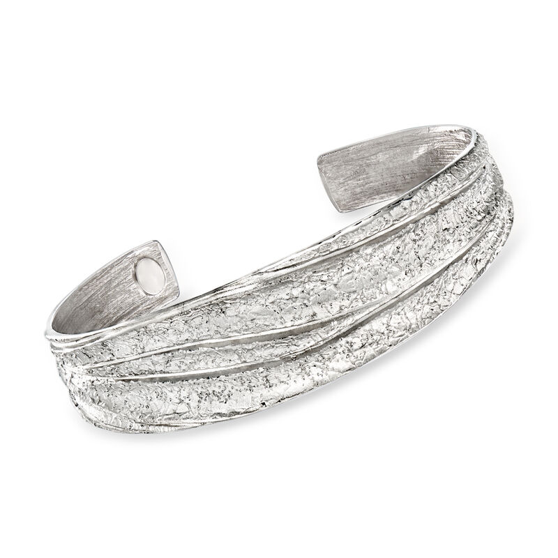 Charles Garnier &quot;Constellation&quot; Sterling Silver Pleated Cuff Bracelet. 7&quot; image number 0