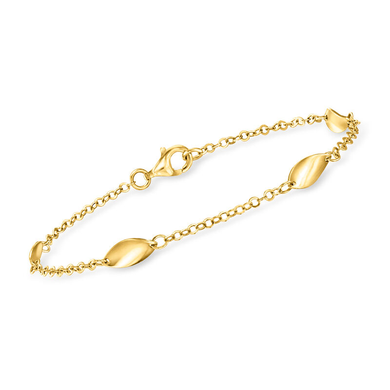 18kt Gold Vermeil Oval-Link Station Bracelet image number 0