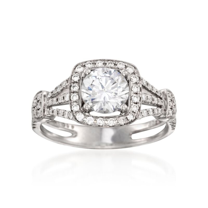 Simon G. .39 ct. t.w. Diamond Engagement Ring Setting in 18kt White Gold image number 0