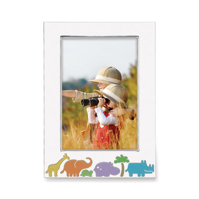 Reed & Barton &quot;Jungle Parade&quot; Silver Plate Picture Frame