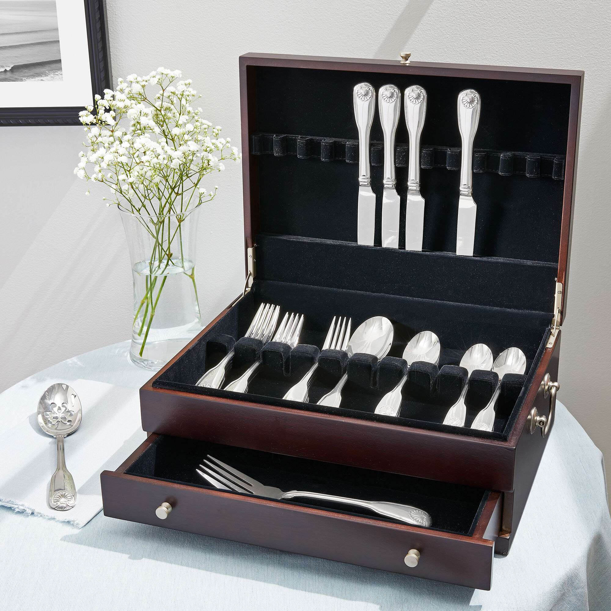 Lenox Mahogany Flatware Chest