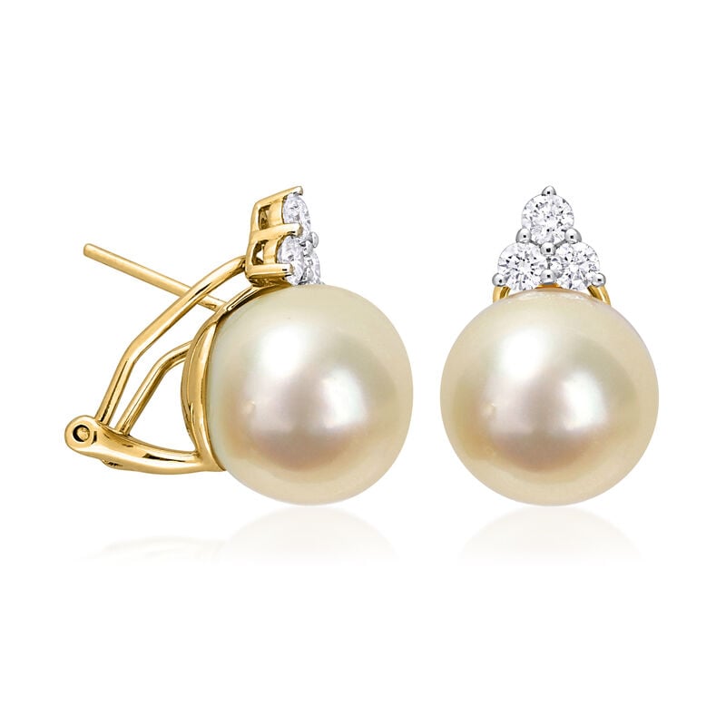 Golden Cultured South Sea Pearl and Diamond - Main Image