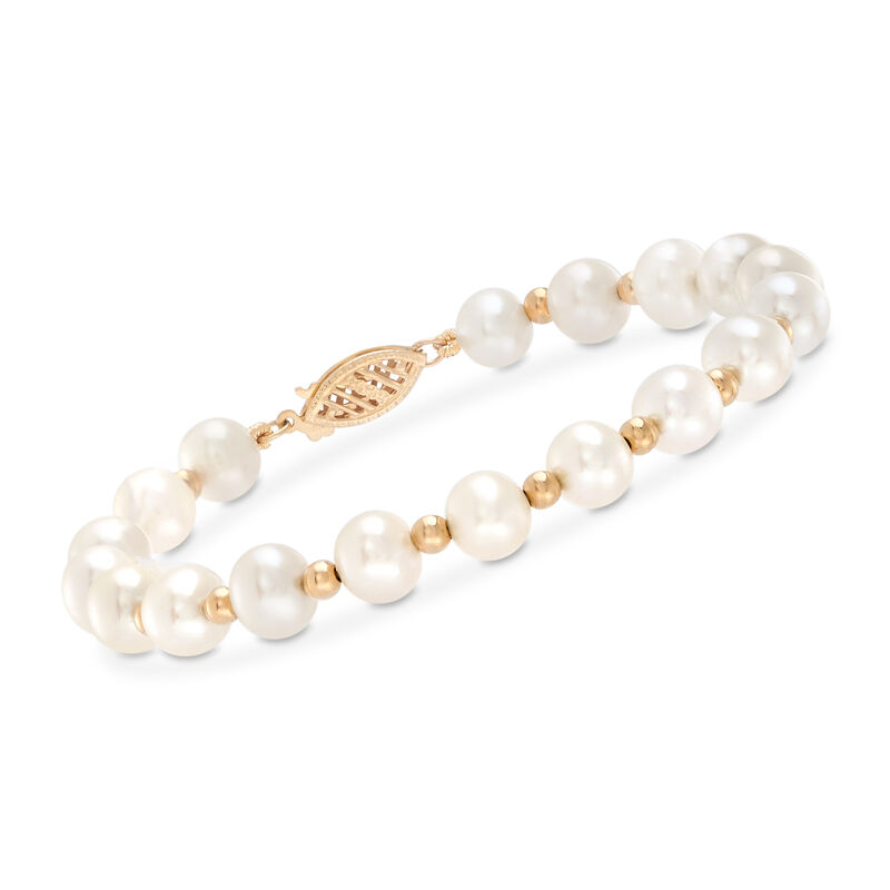Mom & Me 4-7mm Cultured Pearl Bracelet Set of 2 in 14kt Yellow Gold image number 2