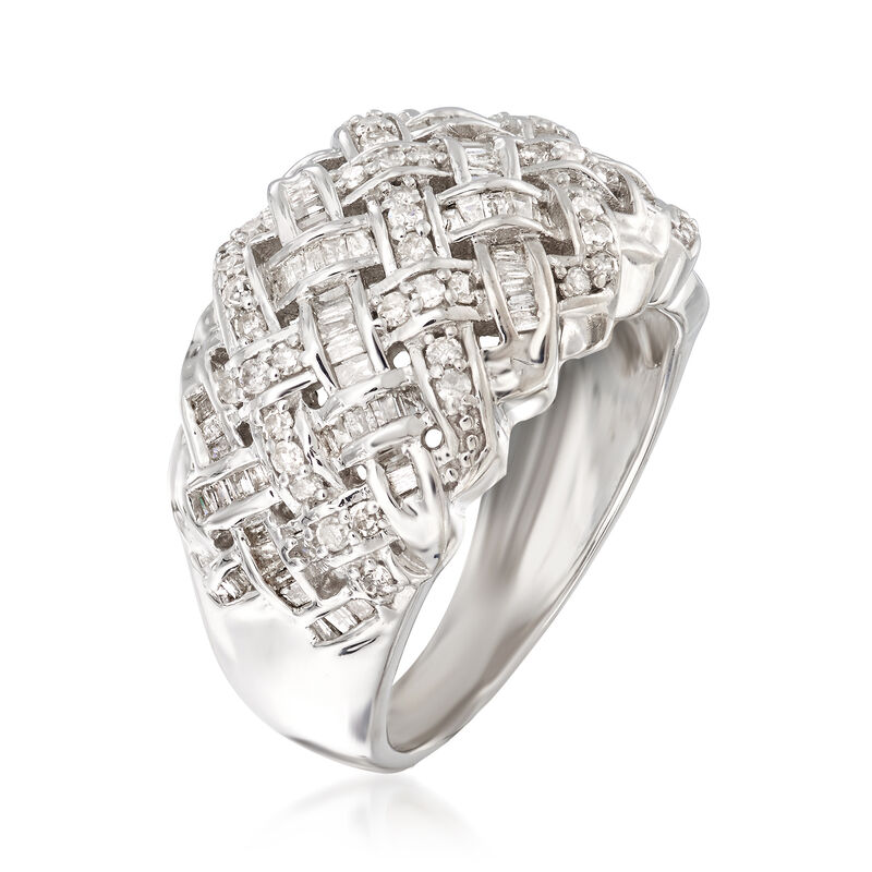 1.00 ct. t.w. Diamond Dome Ring in Sterling Silver image number 2