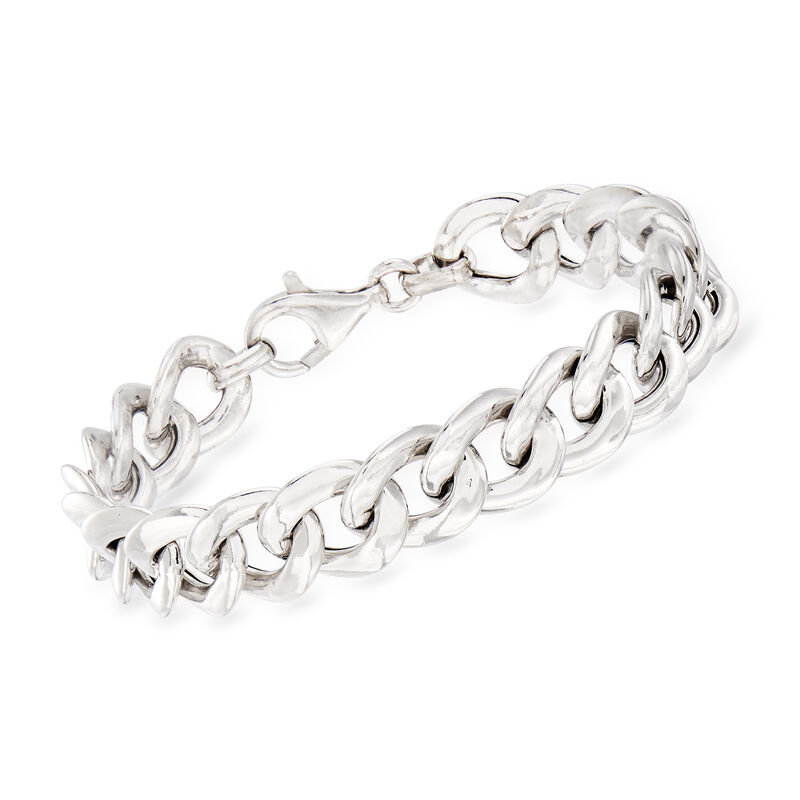 Italian Sterling Silver Grumetta-Link Bracelet image number 0