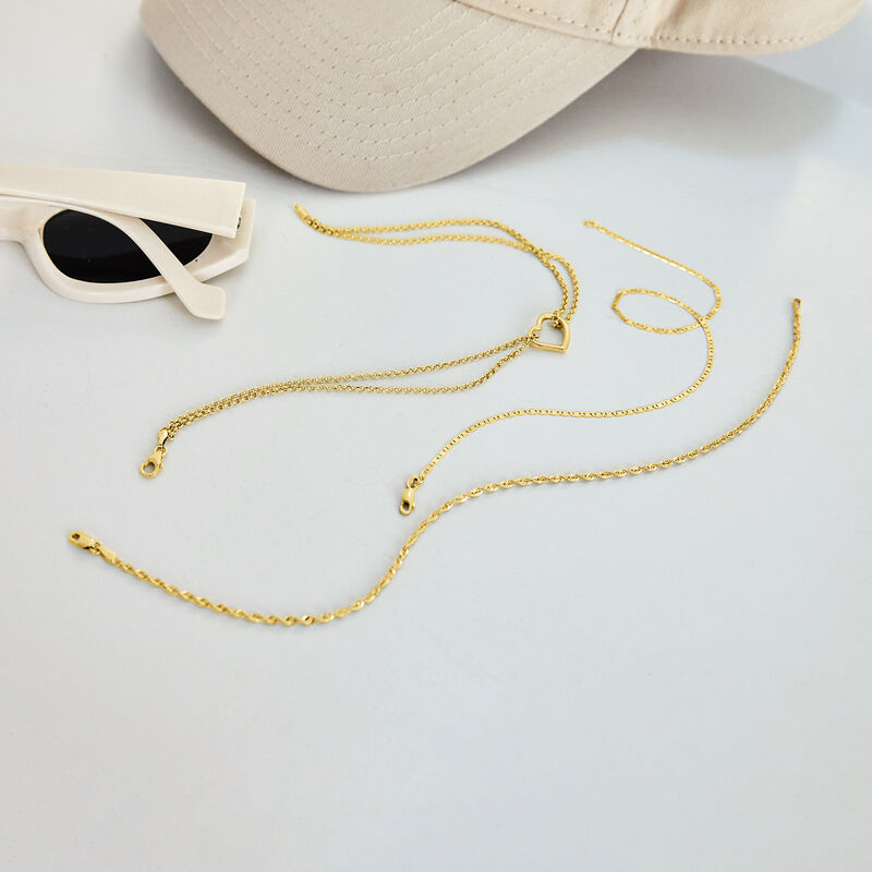 1.75mm 10kt Yellow Gold Mariner-Link Anklet. 10&quot; image number 3
