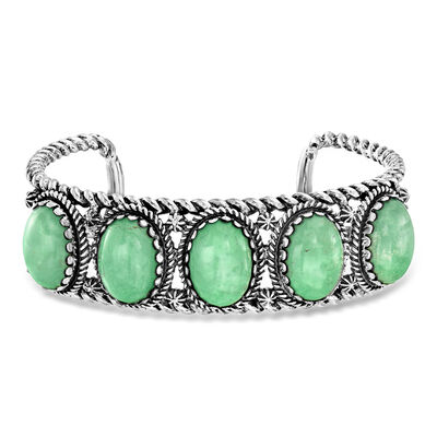 Turquoise Southwestern-Style Cuff Bracelet in Sterling Silver