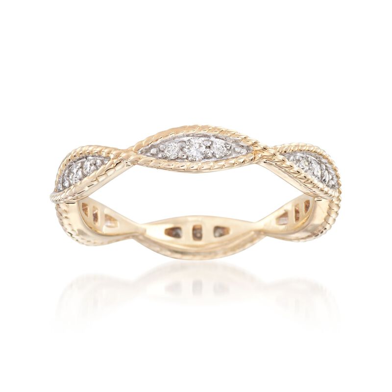.25 ct. t.w. Diamond Twisted Eternity Band in 14kt Yellow Gold image number 0