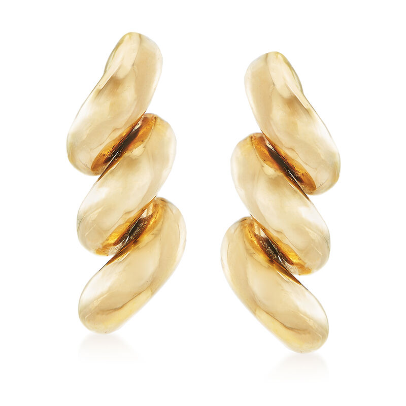 14kt Yellow Gold San Marco-Style Drop Earrings image number 0