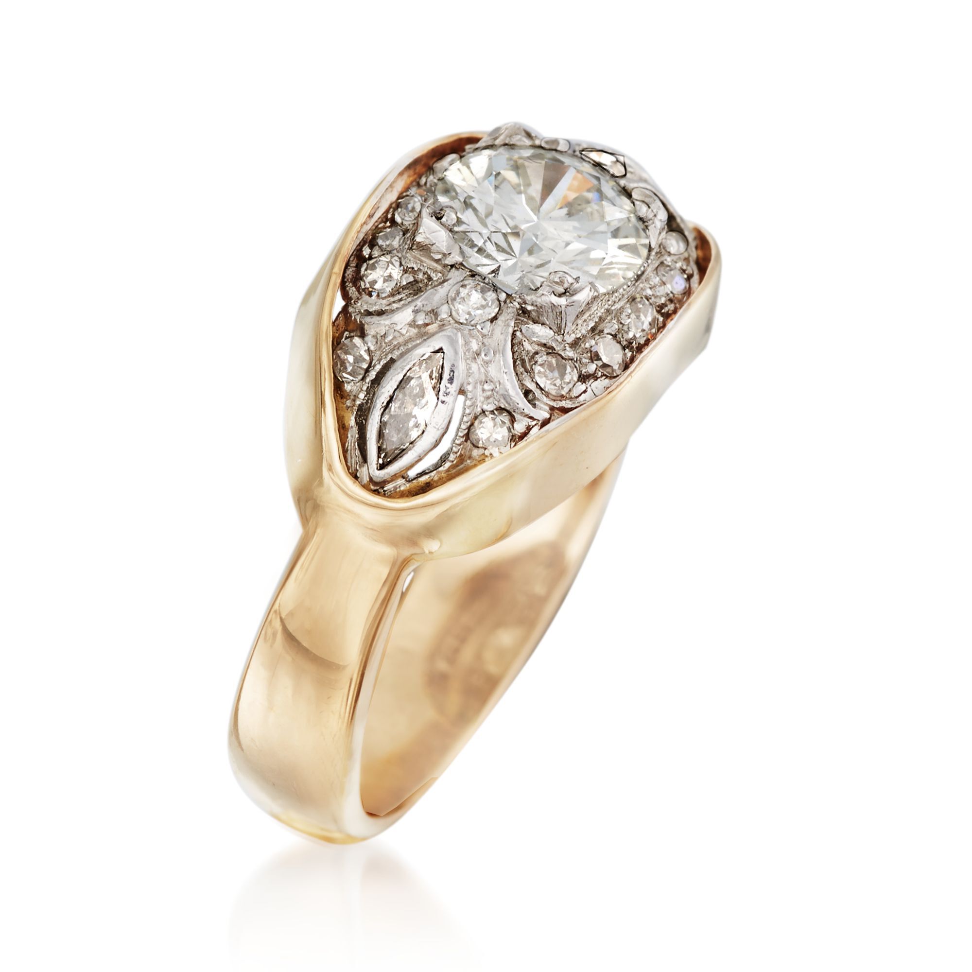⭐︎Diamond★ページ C. 1950 Vintage 1.96 ct. t.w. Diamond Ring in Platinum and 14kt
