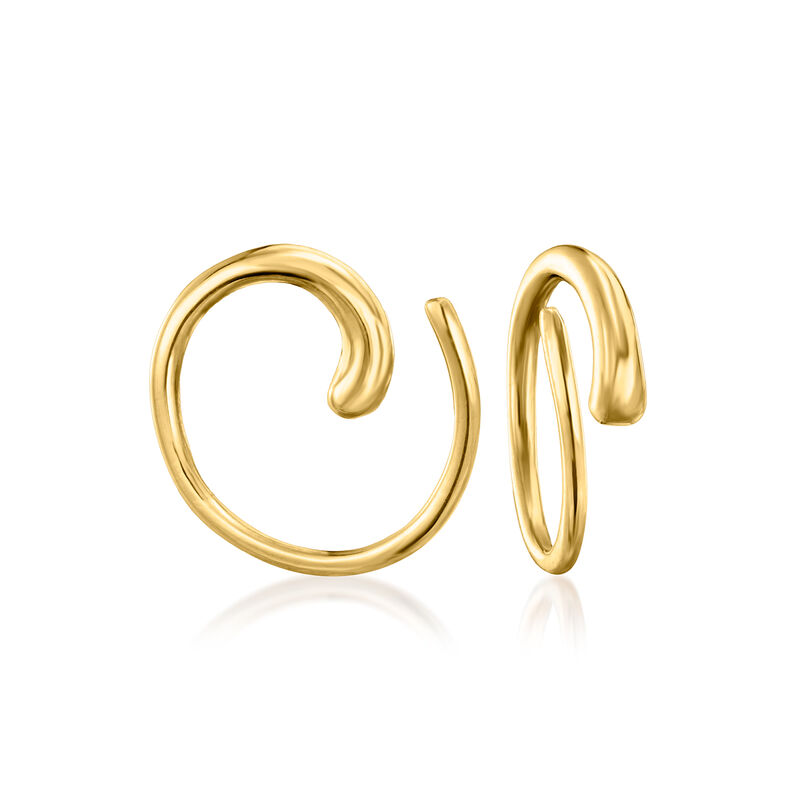 14kt Yellow Gold Spiral Earrings image number 0