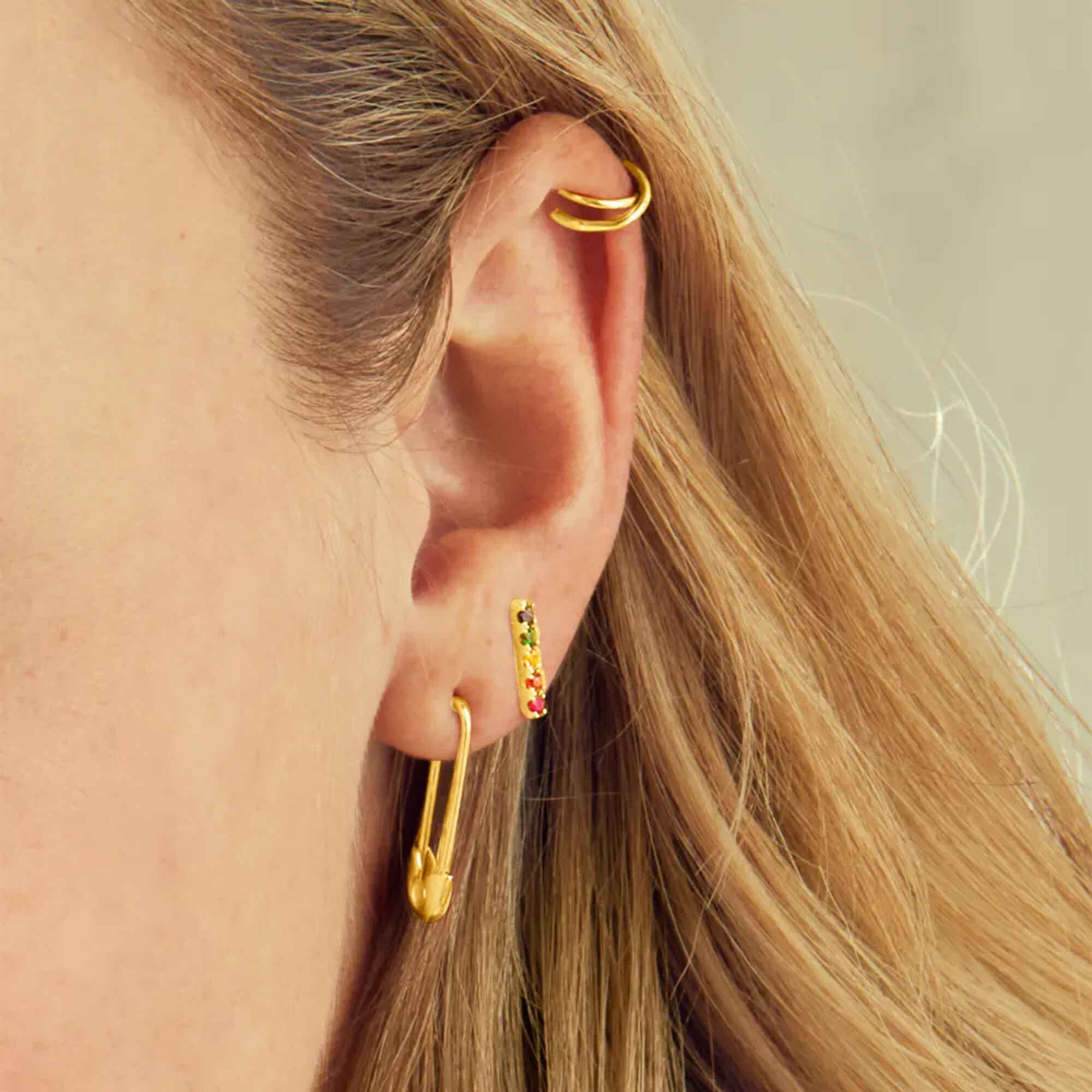 Safety pin ear cuff sales