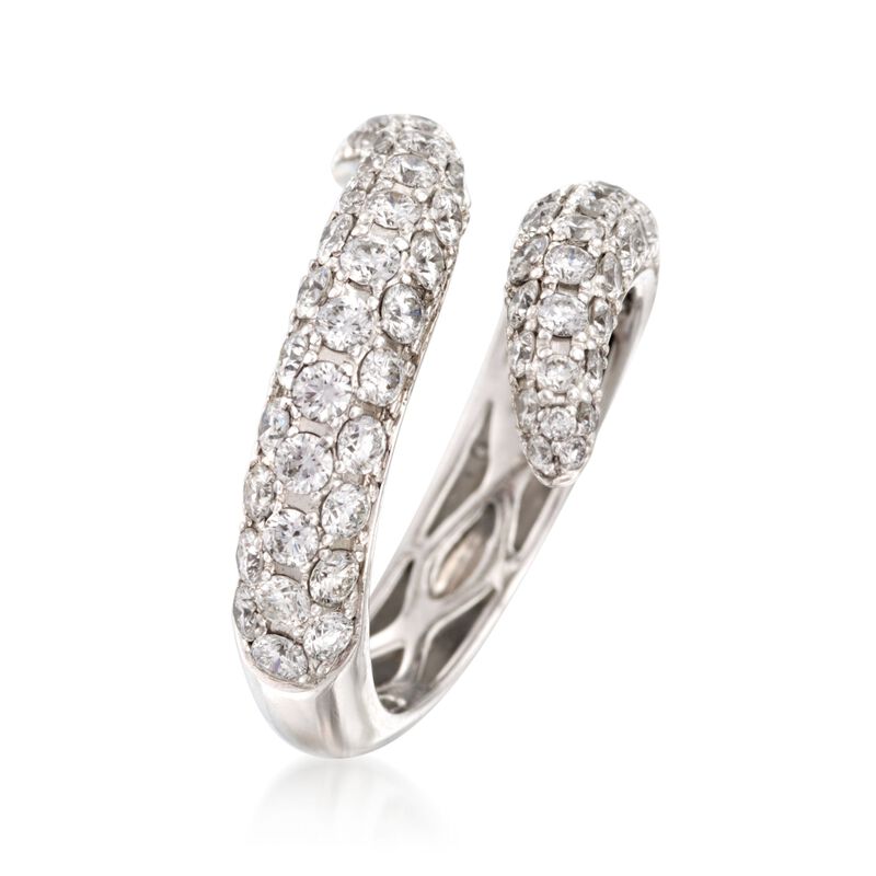 Roberto Coin &quot;Fantasia&quot; 2.40 ct. t.w. Diamond Cobra Bypass Ring in 18kt White Gold image number 2