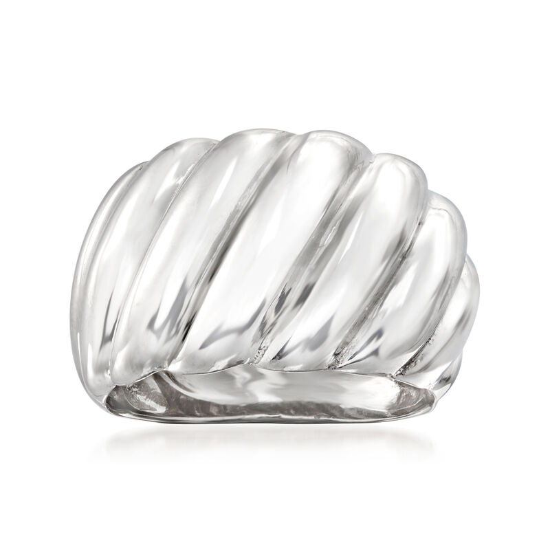 Italian Sterling Silver Shrimp Ring image number 0