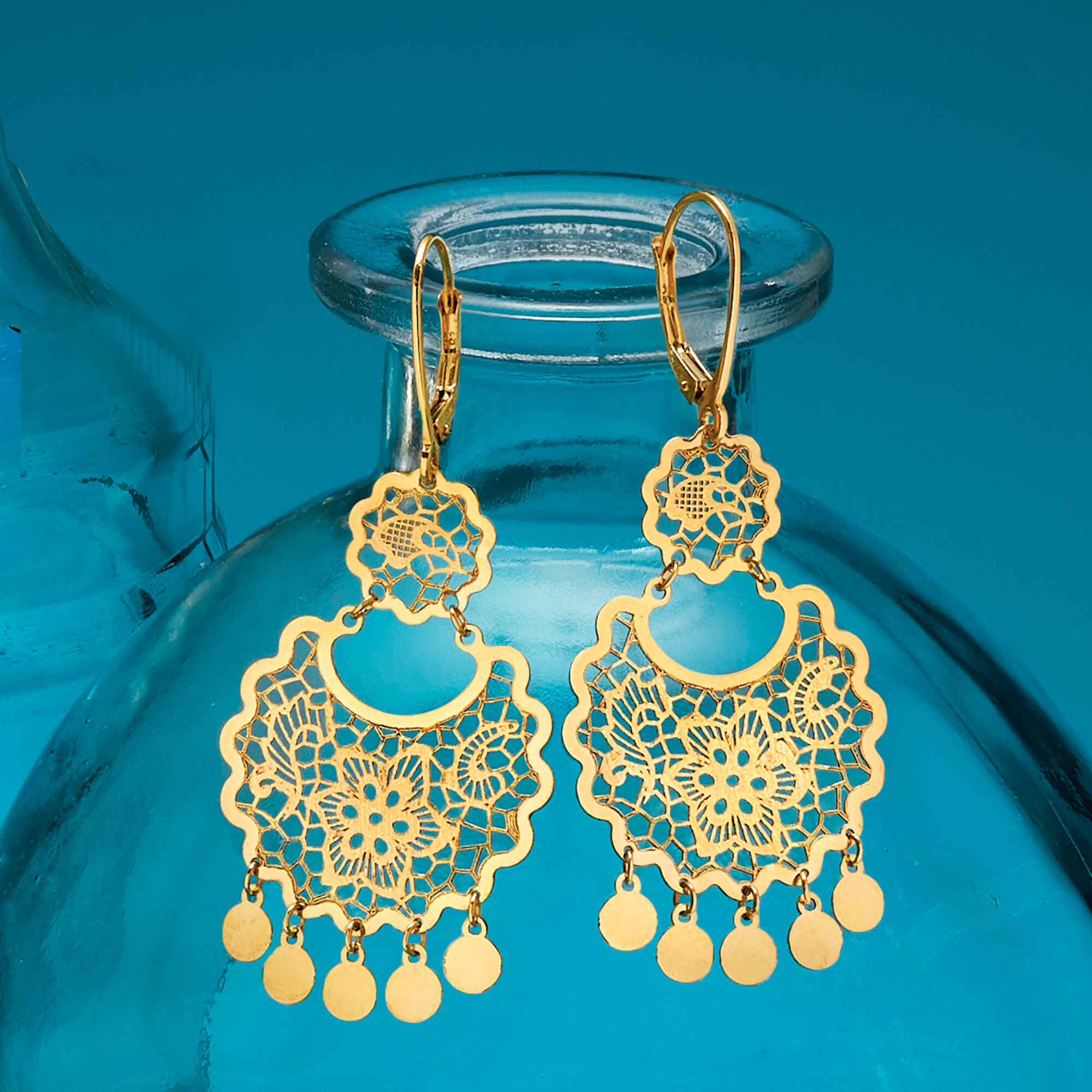 Yellow chandelier earrings shop