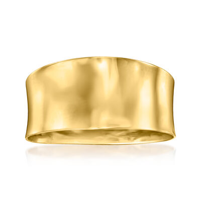 Italian 18kt Yellow Gold Concave Ring