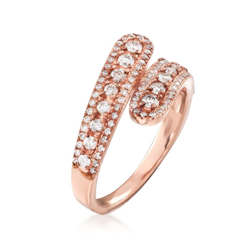 .65 ct. t.w. Diamond Bypass Ring in 14kt Rose Gold image number 2