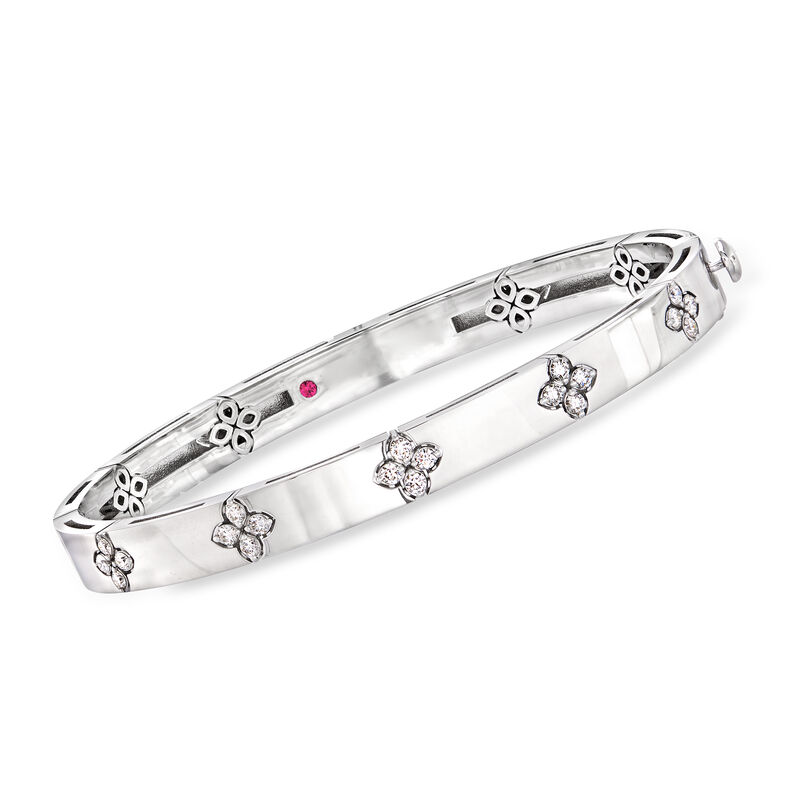 Roberto Coin &quot;Love in Verona&quot; .45 ct. t.w. Diamond Bracelet in 18kt White Gold. 7&quot; image number 0