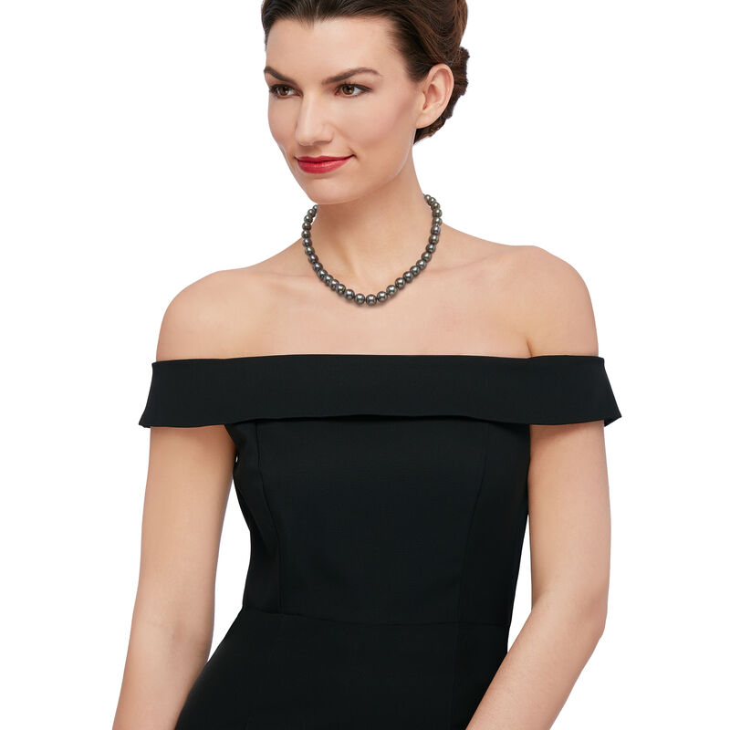 Mikimoto 8.2-10.9mm A+ South Sea Pearl Necklace with Diamond Accent and 18kt White Gold. 17.5&quot; image number 0
