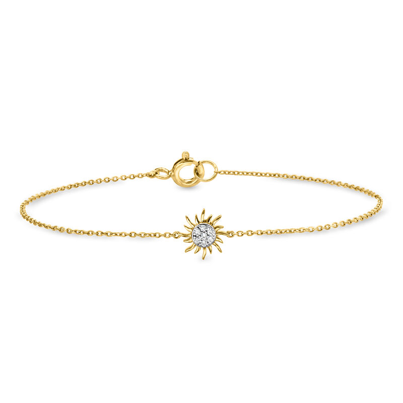 Lab-Grown Diamond Sun Bracelet in 18kt Gold Over Sterling image number 0