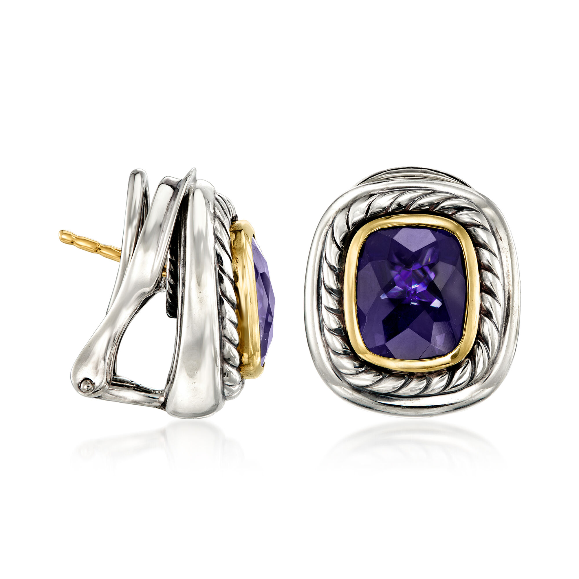 C. 1980 Vintage David Yurman 7.00 ct. t.w. Iolite Earrings in